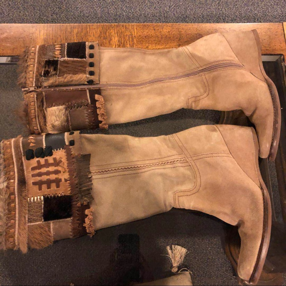 Isabel Marant - inspired Boho Chic Brown Boots, wedged
